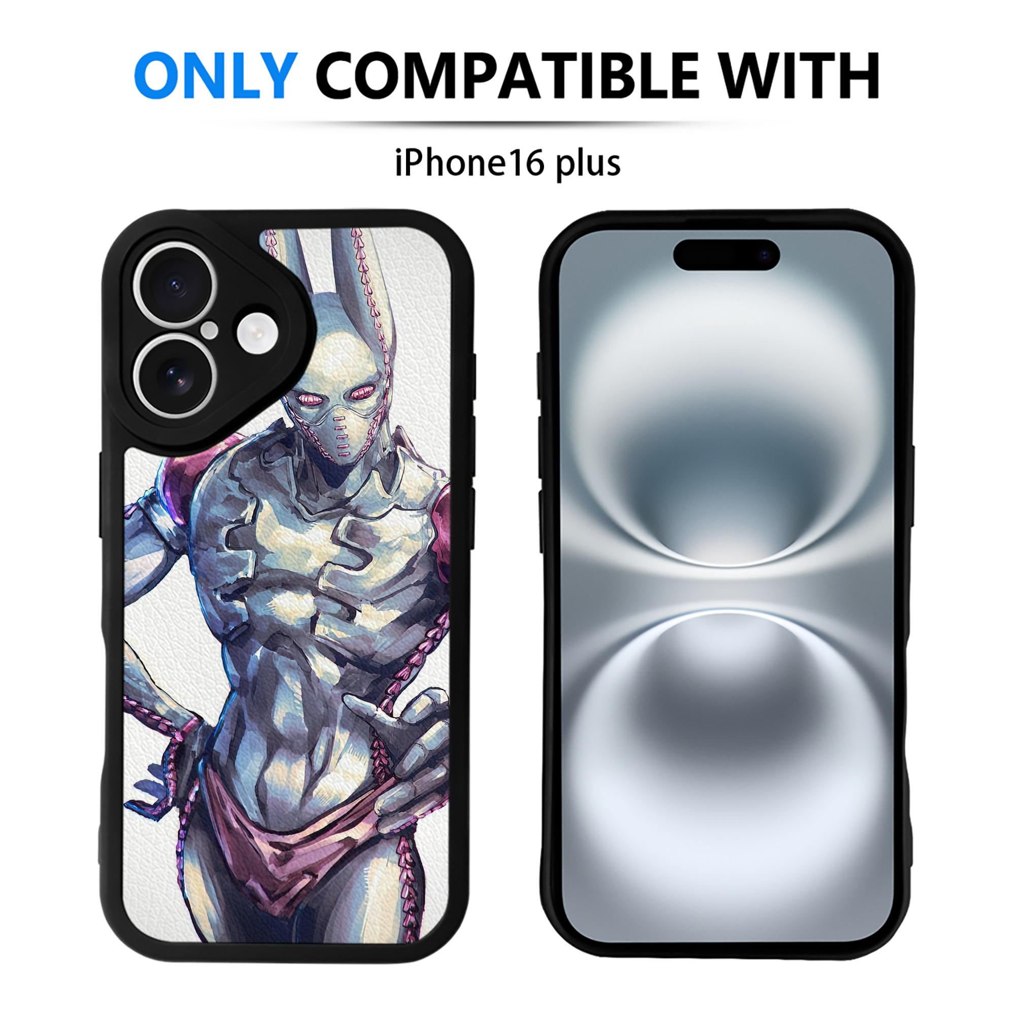 （画像用） ジョジョの奇妙な冒険 JoJo's Bizarre Adventure 【iPhone 16シリーズ対応】シリコンスマホケース（レザー調） 材質：シリコン